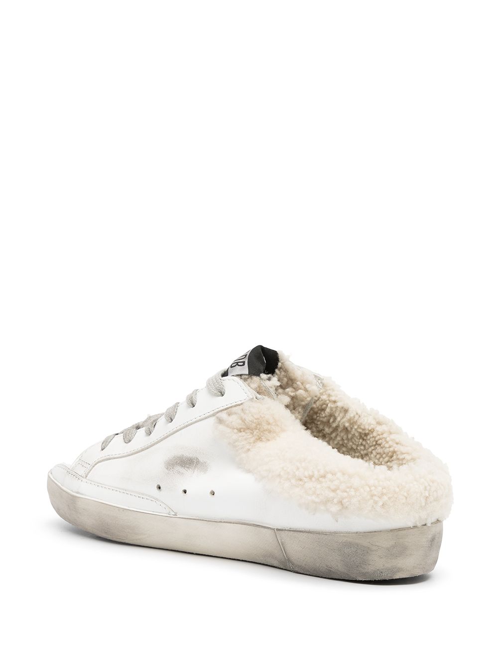 Mules-sneakers Super-Star in bianco, argento e beige - GOLDEN GOOSE donna 