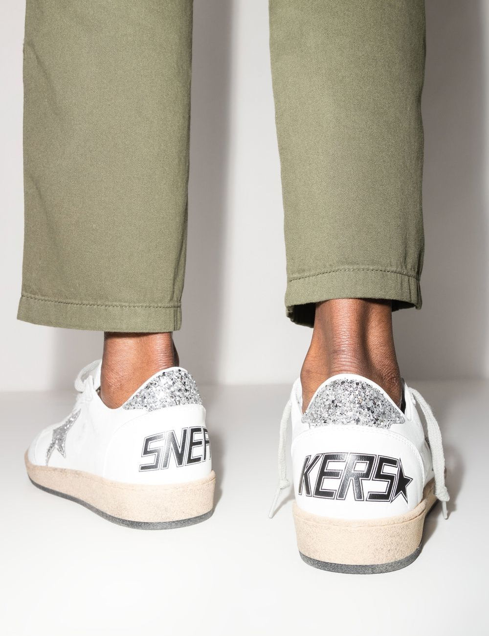 Sneakers ball star in bianco e grigio - GOLDEN GOOSE -  donna 