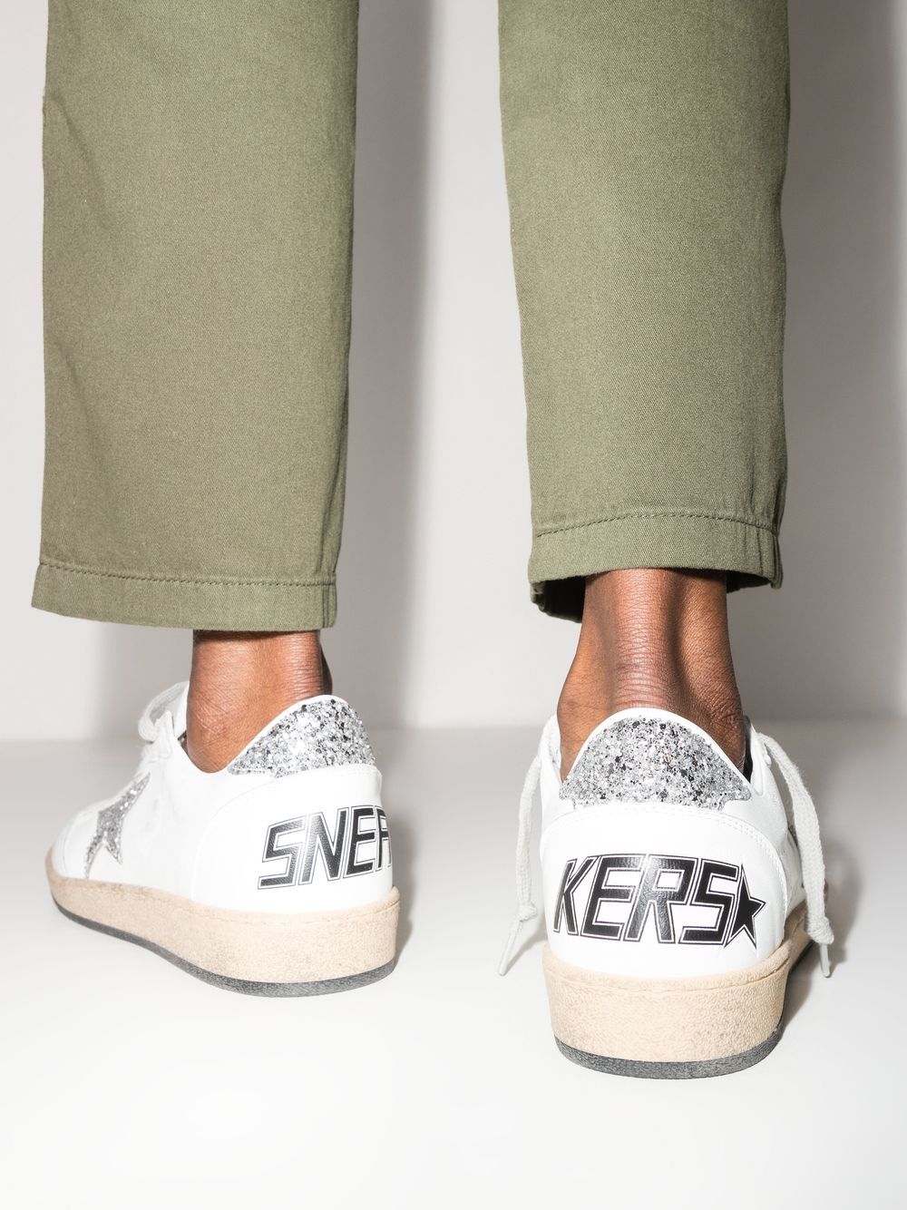 Sneakers ball star in bianco e grigio - GOLDEN GOOSE -  donna 