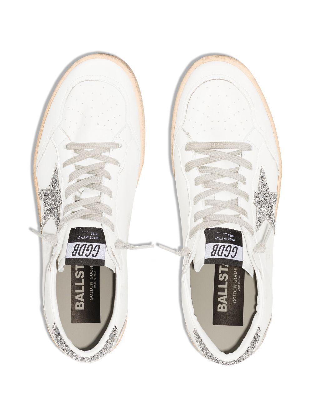 Sneakers ball star in bianco e grigio - GOLDEN GOOSE -  donna 