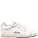 Sneakers Ball Star in bianco e argento 