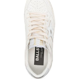 Sneakers Ball Star in bianco e argento 