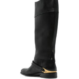Stivali alti al ginocchio con fibbia charlie in nero Golden goose - donna 