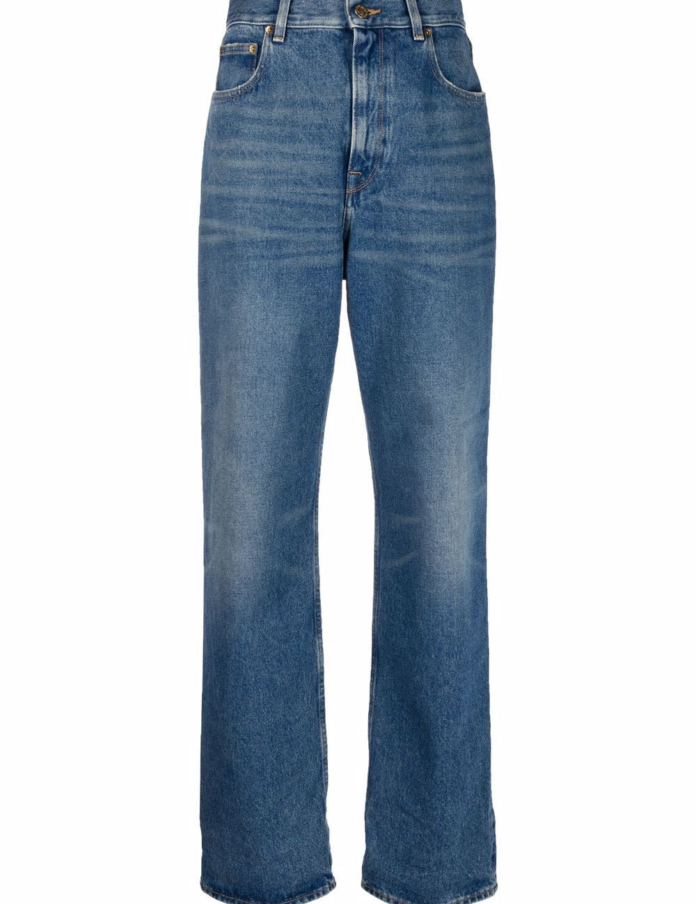 Jeans a gamba ampia in blu Golden goose - donna 