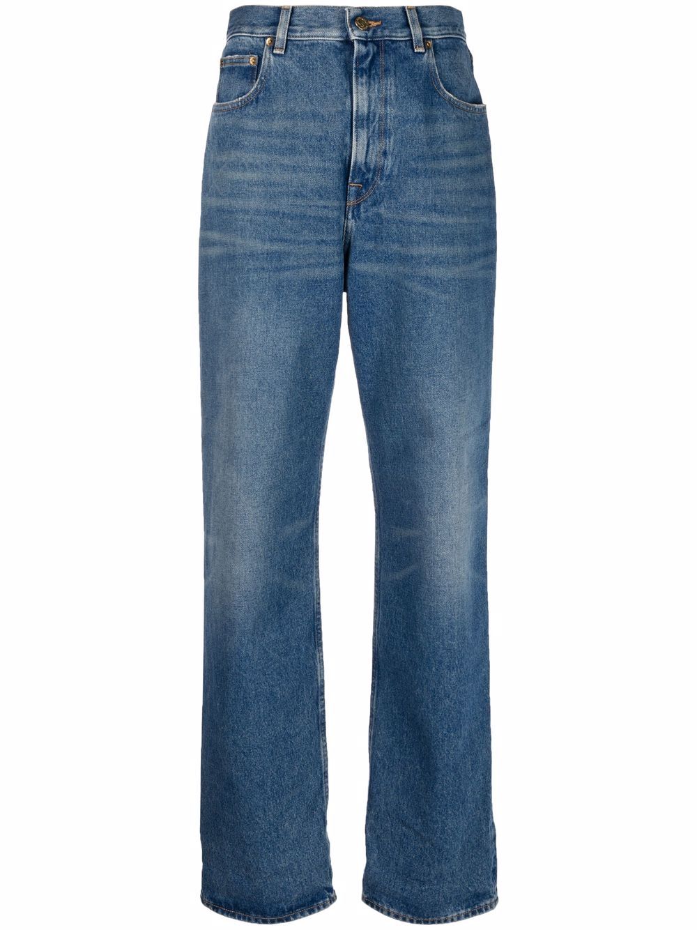 Jeans a gamba ampia in blu Golden goose - donna 