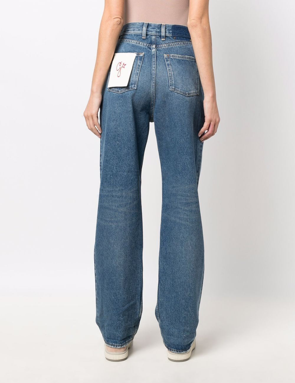 Jeans a gamba ampia in blu Golden goose - donna 