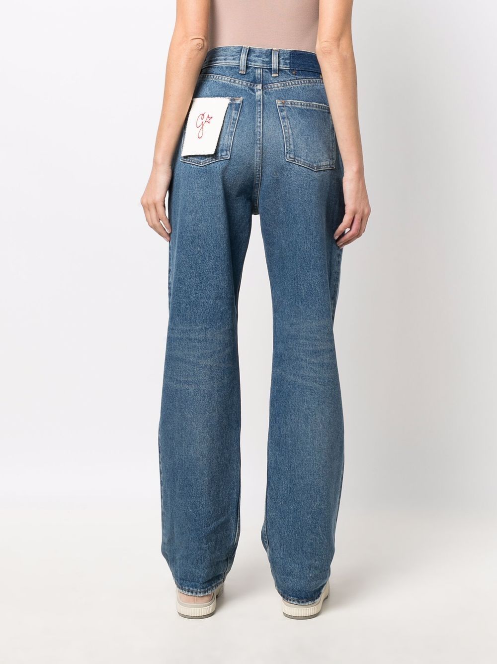 Jeans a gamba ampia in blu Golden goose - donna 