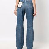 Jeans a gamba ampia in blu Golden goose - donna 