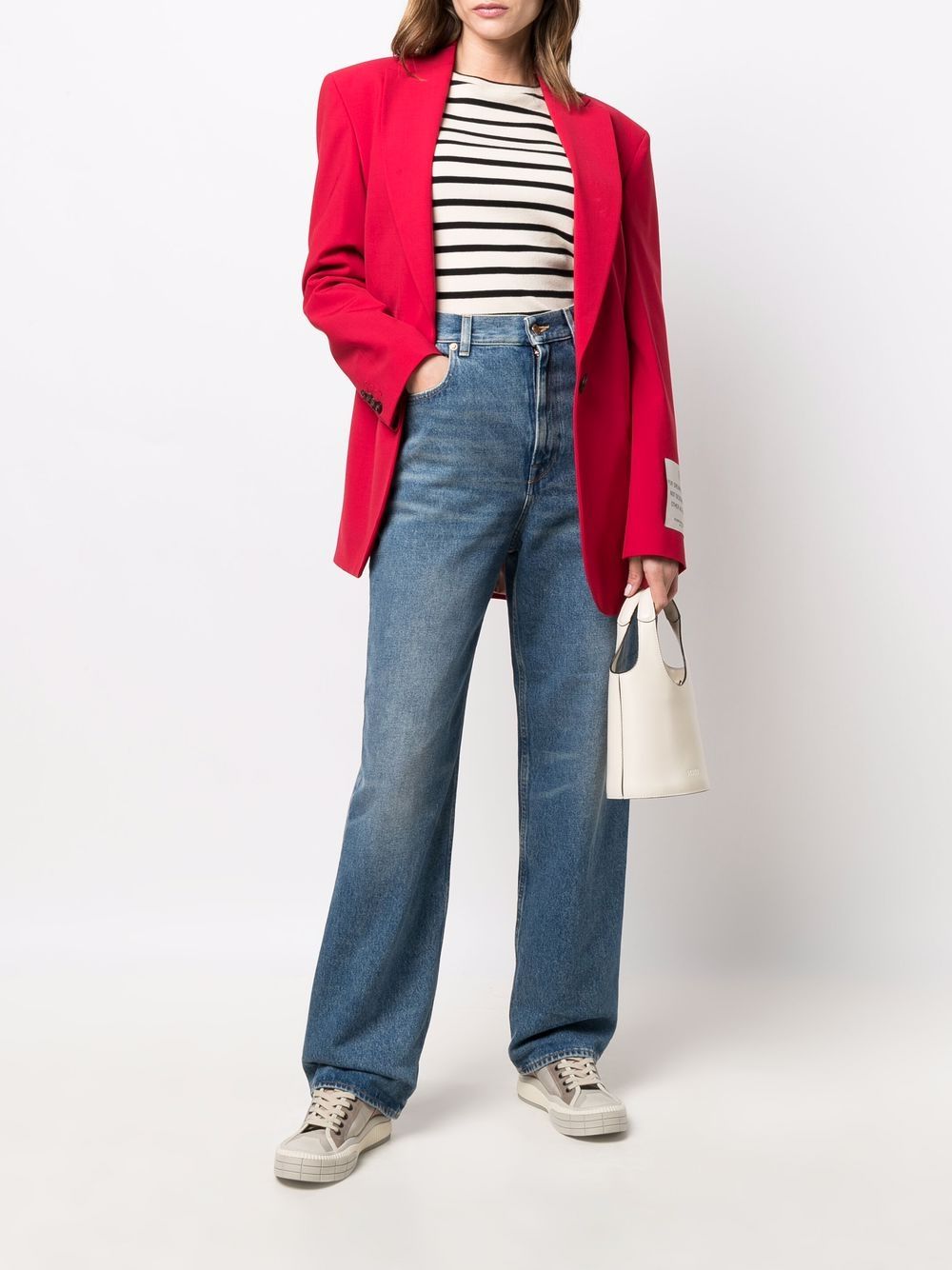 Jeans a gamba ampia in blu Golden goose - donna 