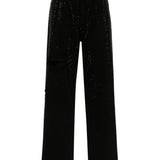 Jeans a gamba affusolata con cristalli in nero Golden goose - donna 