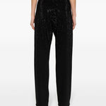 Jeans a gamba affusolata con cristalli in nero Golden goose - donna 