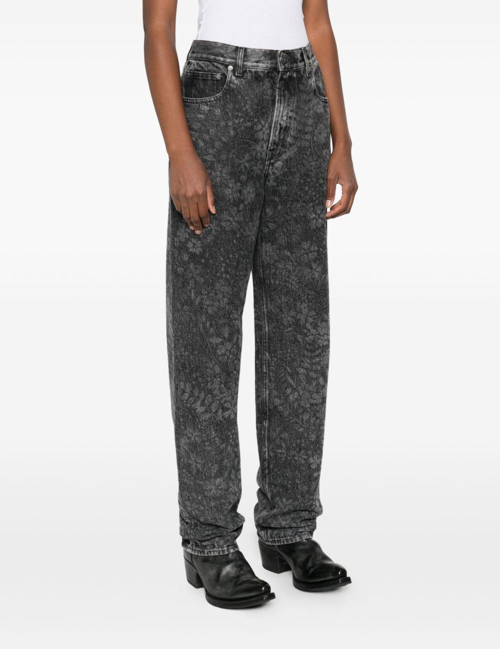 Jeans a gamba dritta in nero Golden goose - donna 