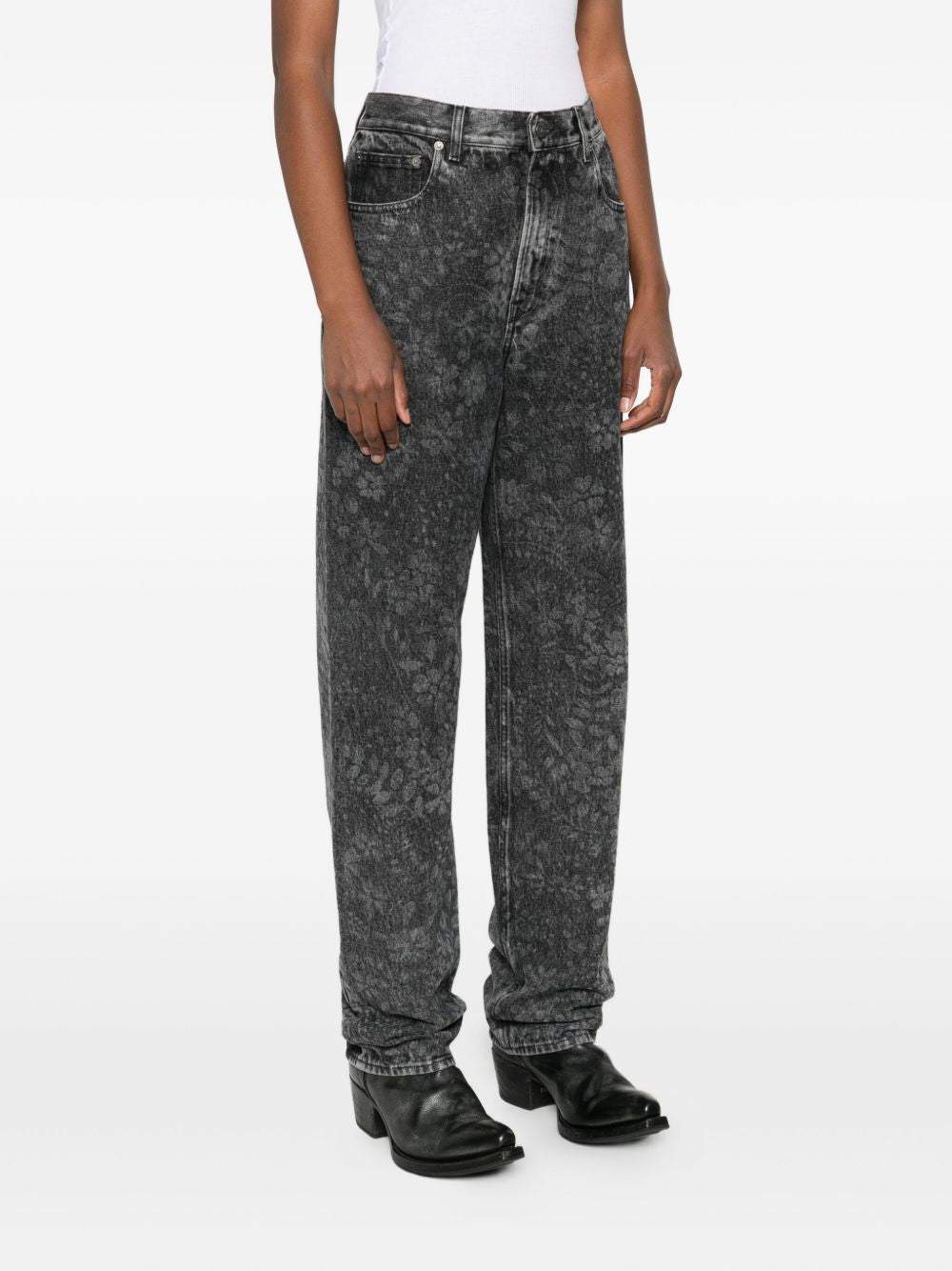 Jeans a gamba dritta in nero Golden goose - donna 
