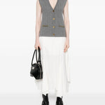 Gilet in maglia con bottoni in grigio Golden goose - donna 