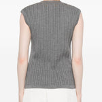 Gilet in maglia con bottoni in grigio Golden goose - donna 