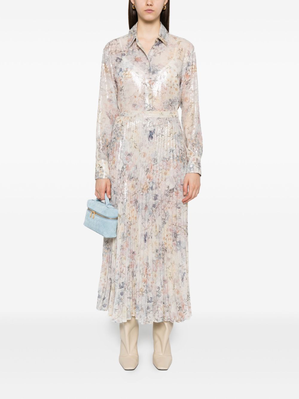 Gonna plissettata con paillettes in bianco Golden goose - donna 