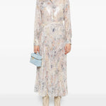 Gonna plissettata con paillettes in bianco Golden goose - donna 