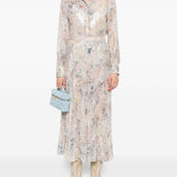 Gonna plissettata con paillettes in bianco Golden goose - donna 