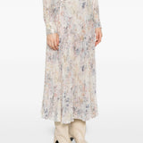 Gonna plissettata con paillettes in bianco Golden goose - donna 