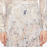 Gonna plissettata con paillettes in bianco Golden goose - donna 