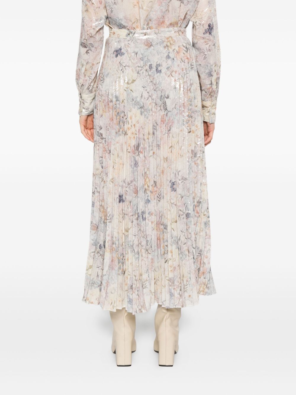 Gonna plissettata con paillettes in bianco Golden goose - donna 