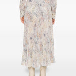 Gonna plissettata con paillettes in bianco Golden goose - donna 