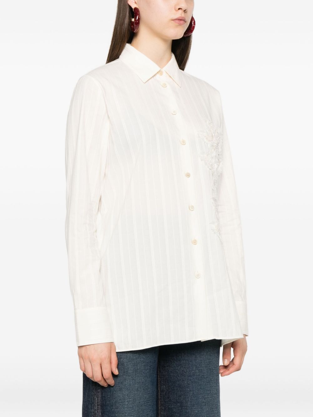 Camicia a righe in bianco Golden goose - donna 