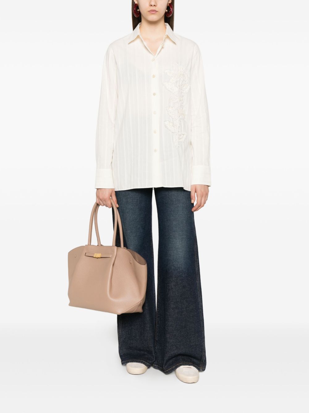 Camicia a righe in bianco Golden goose - donna 