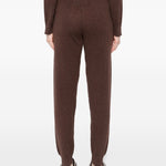 Pantaloni con coulisse in maglia in marrone Gotha - donna 