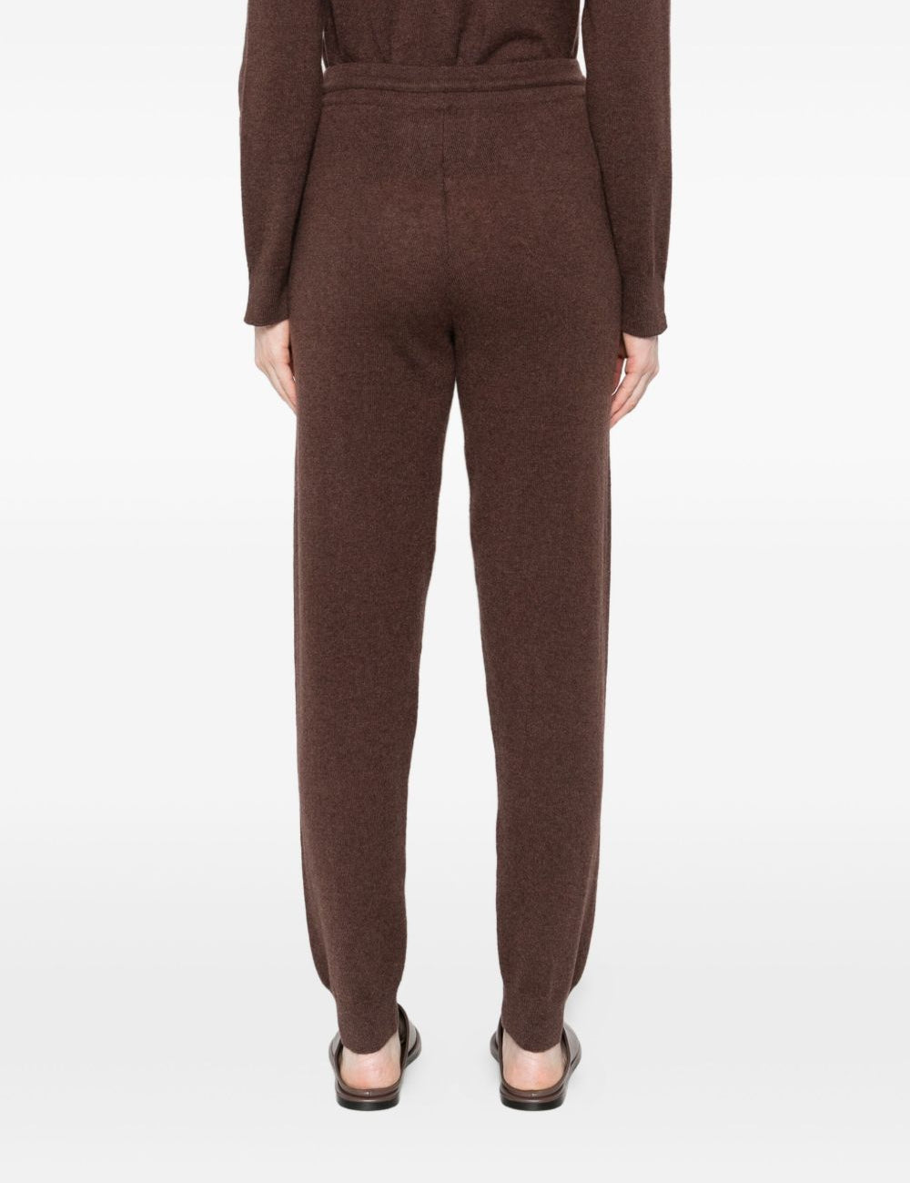 Pantaloni con coulisse in maglia in marrone Gotha - donna 