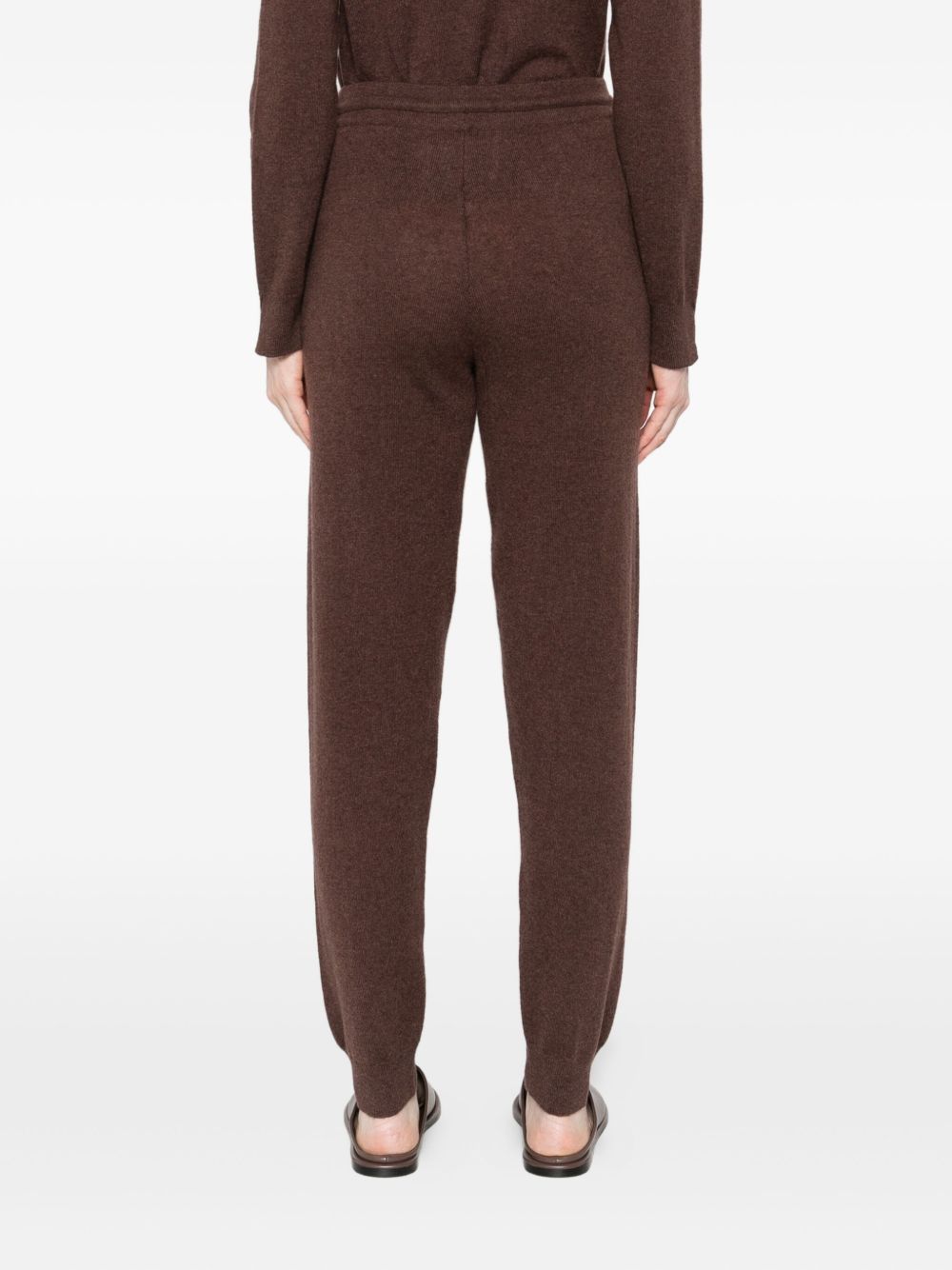 Pantaloni con coulisse in maglia in marrone Gotha - donna 