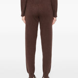 Pantaloni con coulisse in maglia in marrone Gotha - donna 