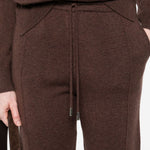 Pantaloni con coulisse in maglia in marrone Gotha - donna 