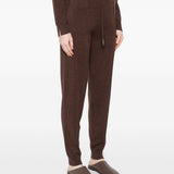 Pantaloni con coulisse in maglia in marrone Gotha - donna 