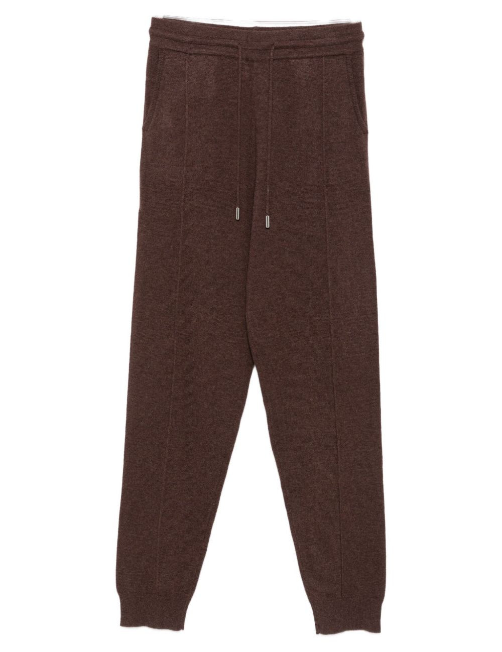 Pantaloni con coulisse in maglia in marrone Gotha - donna 