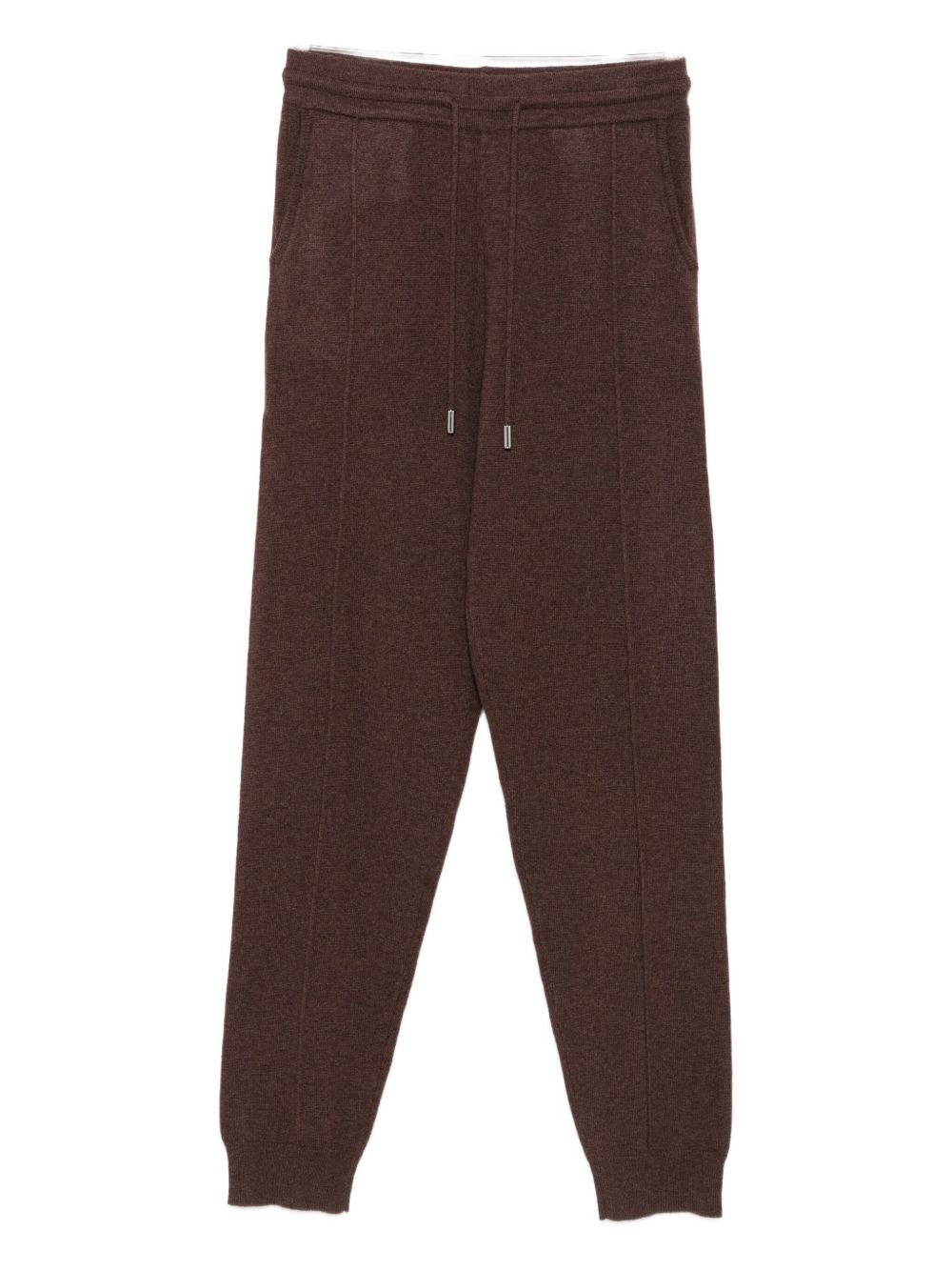 Pantaloni con coulisse in maglia in marrone Gotha - donna 
