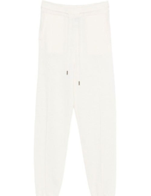 Pantaloni con couisse in cashmere in ecru Gotha - donna 
