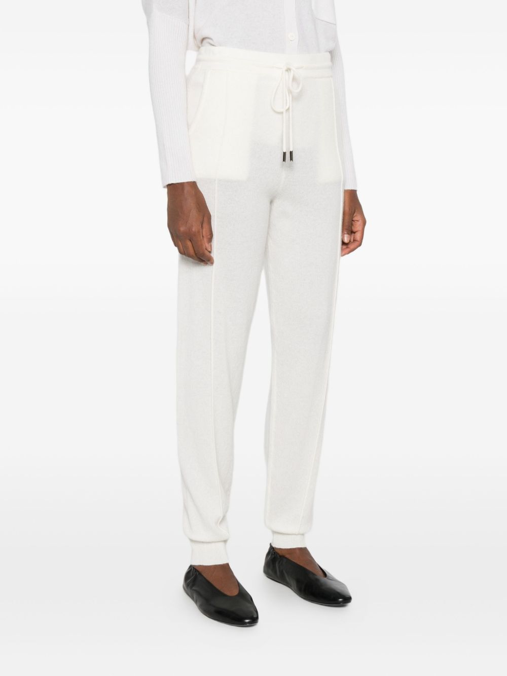 Pantaloni con couisse in cashmere in ecru Gotha - donna 