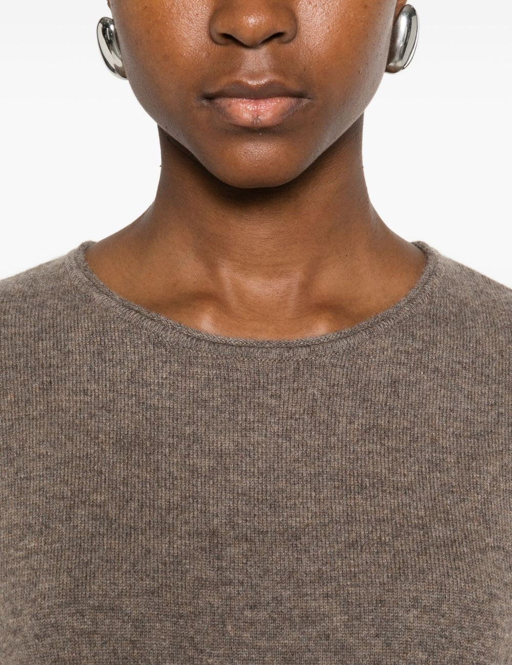 Maglione in cashmere a maniche lunghe in grigio taupe Gotha - donna 