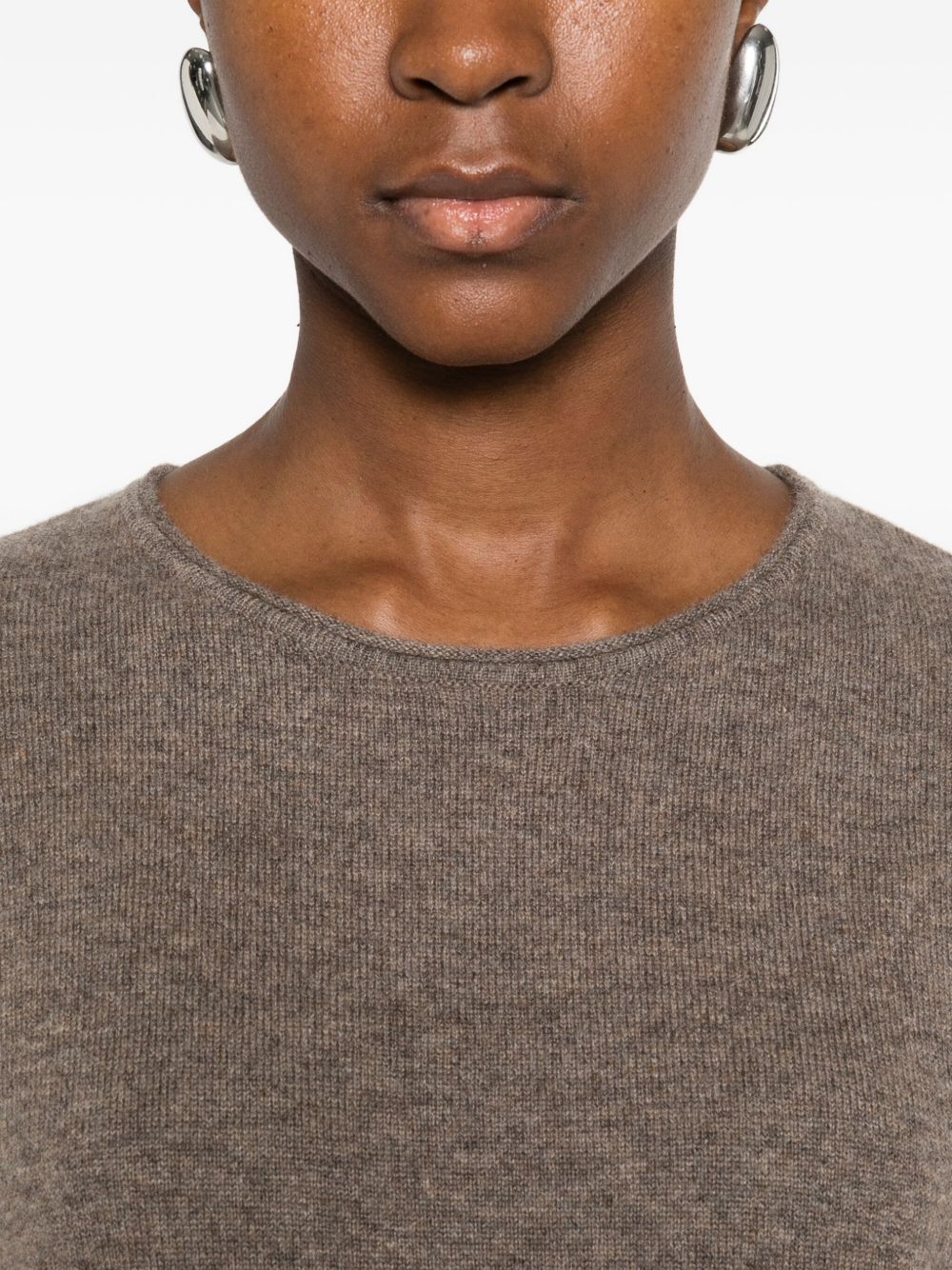 Maglione in cashmere a maniche lunghe in grigio taupe Gotha - donna 