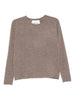 Gotha long-sleeved cashmere sweater in taupe grey - women