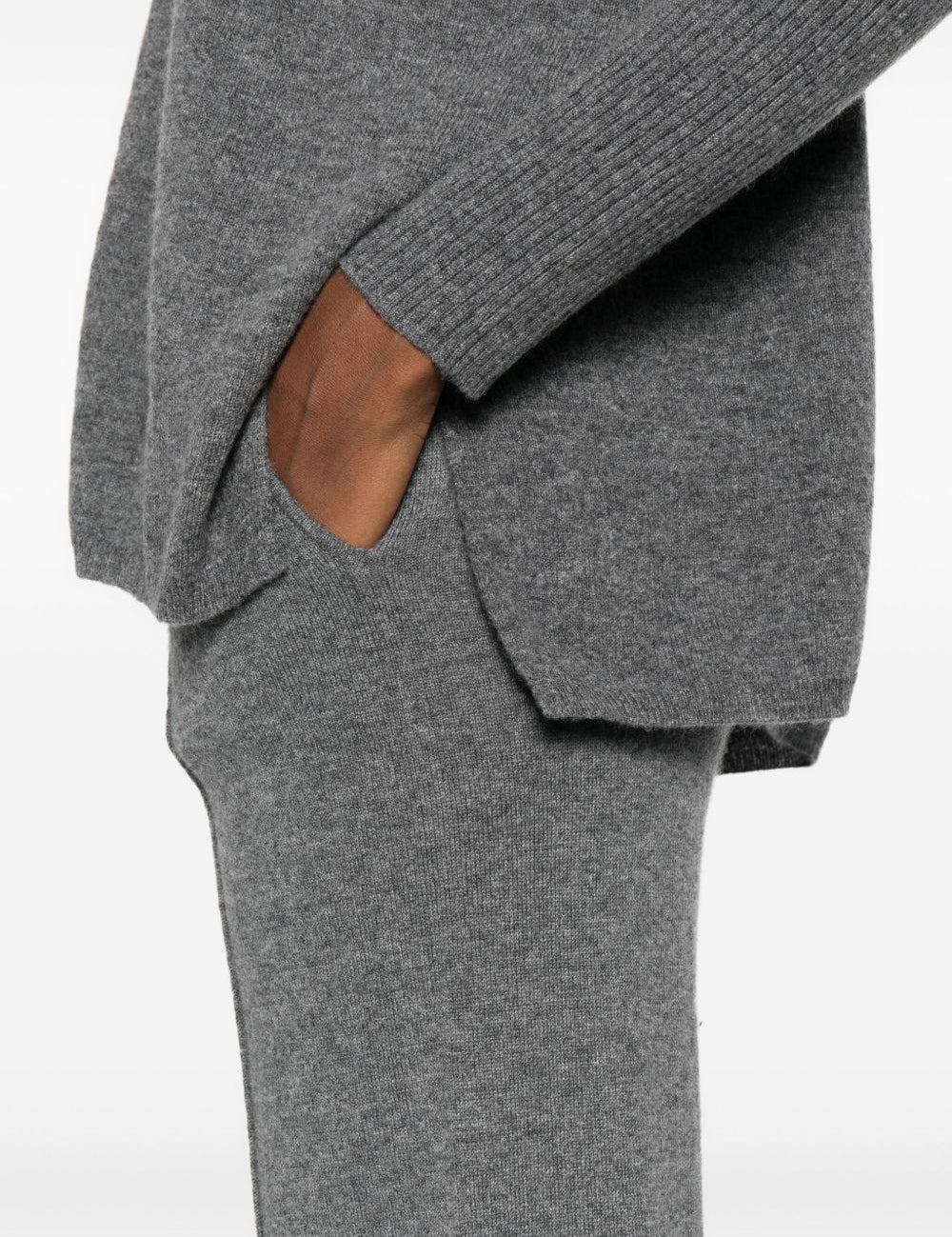 Pantaloni in cashmere in grigio Gotha - donna 