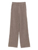 Gotha brown knit wide leg trousers - women
