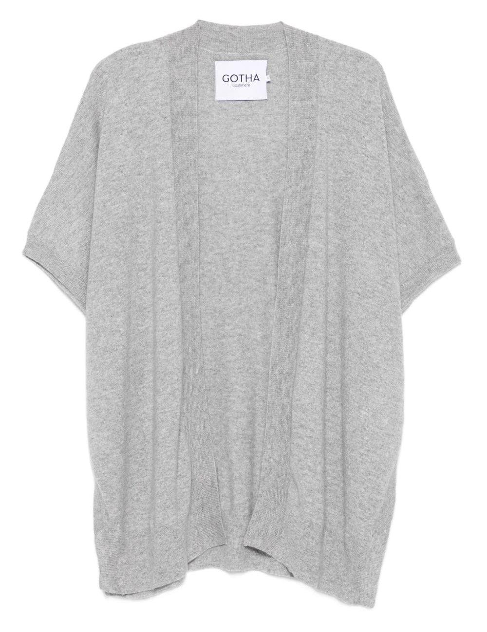Cardigan a maniche corte in grigio Gotha - donna 