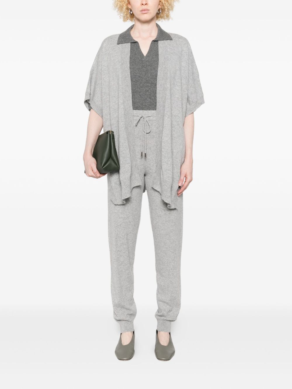 Cardigan a maniche corte in grigio Gotha - donna 