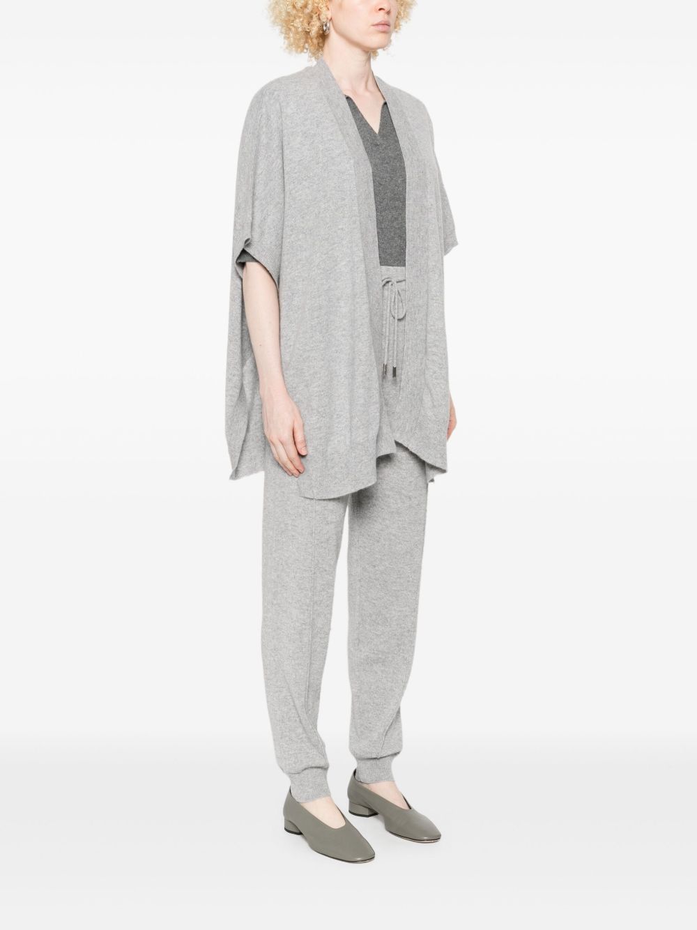 Cardigan a maniche corte in grigio Gotha - donna 