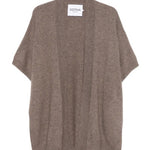 Cardigan a maniche corte in beige Gotha - donna 