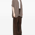 Cardigan a maniche corte in beige Gotha - donna 