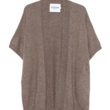 Cardigan a maniche corte in beige Gotha - donna 