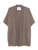 Gotha short-sleeved cardigan in beige - women